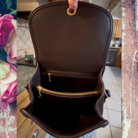 VINTAGE COACH MAHOGANY MANOR TOP HANDLE CROSSBODY SATCHEL BAG 9977 - Picture 13 of 17